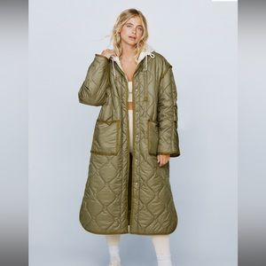 Nasty gal quilted oversized longline jacket